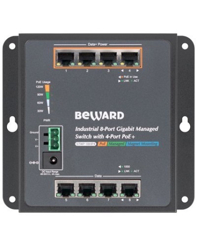 STWP-08HP4. Коммутатор 8-портовый. Beward в Уфе
