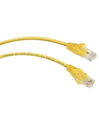 PC-UTP-RJ45-Cat.5e-3m-YL (7683c), желтый. Патч-корд медный. CABEUS в Уфе