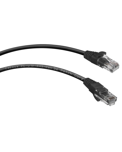 PC-UTP-RJ45-Cat.5e-0.15m-BK (8990c), чёрный. Патч-корд медный. CABEUS в Уфе
