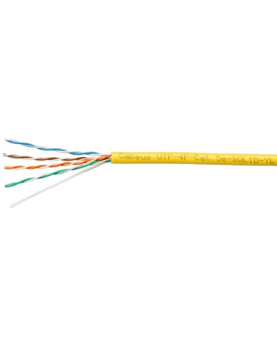 UTP-4P-Cat.5e-SOLID-LSZH-YL-100 (9780c-5). Кабель «витая пара» (LAN) для структурированных систем связи. CABEUS в Уфе