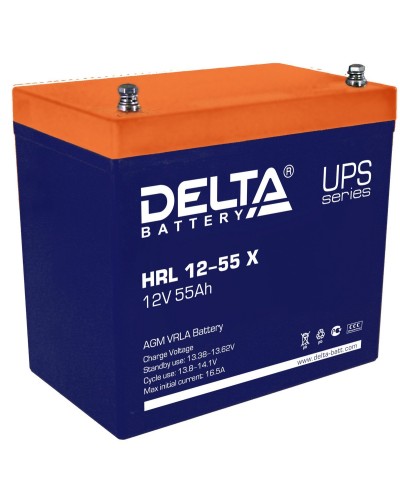Delta HRL 12-55 X. Аккумулятор герметичный свинцово-кислотный. Delta в Уфе