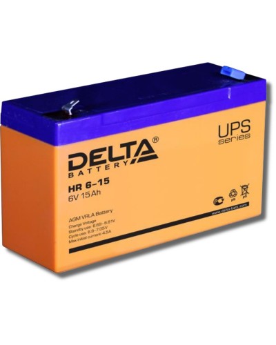 Delta HR 6-15. Аккумулятор герметичный свинцово-кислотный. Delta в Уфе