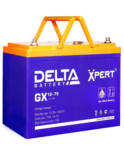 Delta GX 12-75. Аккумулятор герметичный свинцово-кислотный. Delta в Уфе
