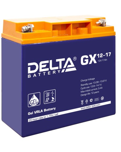 Delta GX 12-17. Аккумулятор герметичный свинцово-кислотный. Delta в Уфе