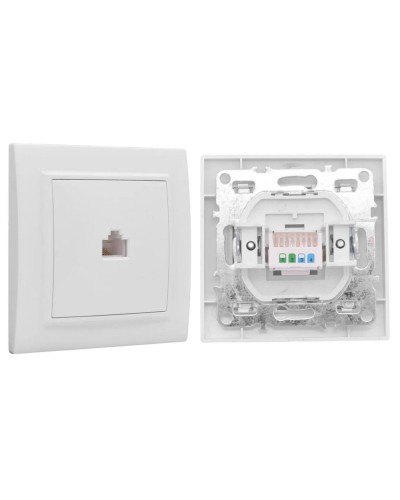 Минск Розетка RJ-45 1-местная СП (ERK01-035-10). Розетка RJ-45 1-местная СП. EKF в Уфе