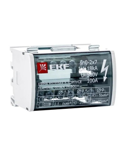 Шина нулевая в корпусе 2х7 (sn0-2х7). Шина нулевая в корпусе. EKF в Уфе