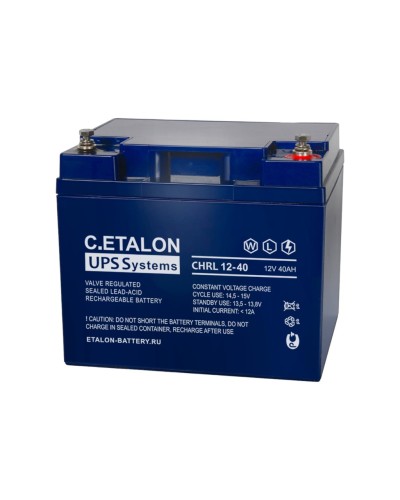 C.ETALON CHRL 12-40. Аккумулятор герметичный свинцово-кислотный. ETALON в Уфе