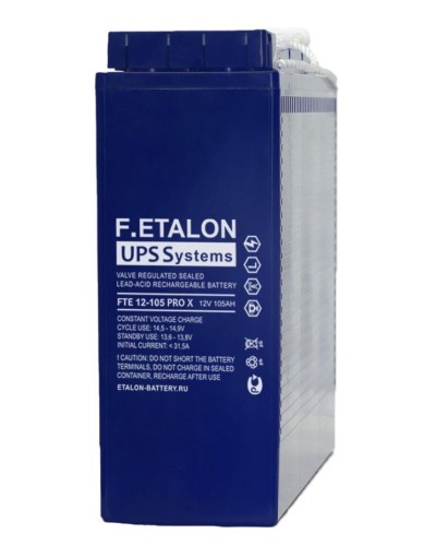 F.ETALON FTE 12-105 PRO X. Аккумулятор герметичный свинцово-кислотный. ETALON в Уфе