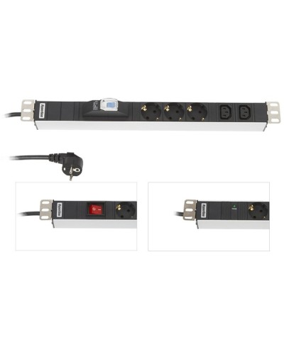 SHE19-6SH-B-2.5EU. Блок розеток 19. Hyperline в Уфе