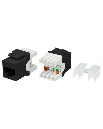 KJ8-8P8C-C6A-180-BK. Вставка Keystone Jack RJ-45. Hyperline в Уфе
