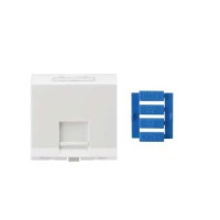 SIP3A-1K-M45-45. Вставка угловая 45x45 для 1 модуля Кeystone Jack, со шторками. Hyperline