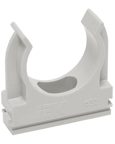 Держатель с защёлкой D20 серый ELASTA (100 шт) (CTA10D-CF20-K41-100). Держатель с защёлкой. IEK в Уфе