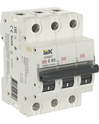 M10N 3P C 63А 10кА ARMAT (AR-M10N-3-C063). Автоматический выключатель. IEK в Уфе