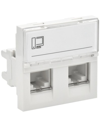 Розетка RJ45 кат.5E PRIMER РКИ-22-00-П-5 белый IEK (PR-KK40D-RI-0-2-2C5EU-K01). Розетка RJ-45. IEK в Уфе