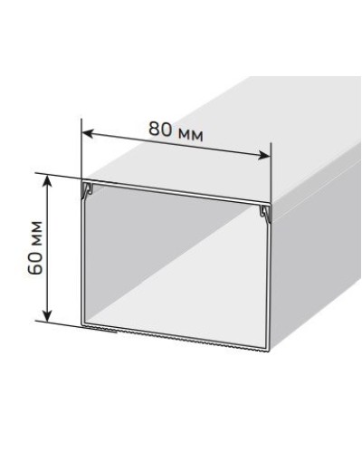 Короб 80х60 ЭЛЕКОР (CKK10-080-060-1-K01-008). Кабель-канал с двойным замком. IEK в Уфе