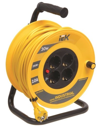 УК50 4 места, 50м (WKP15-16-04-50). Удлинитель на катушке Industrial. IEK в Уфе