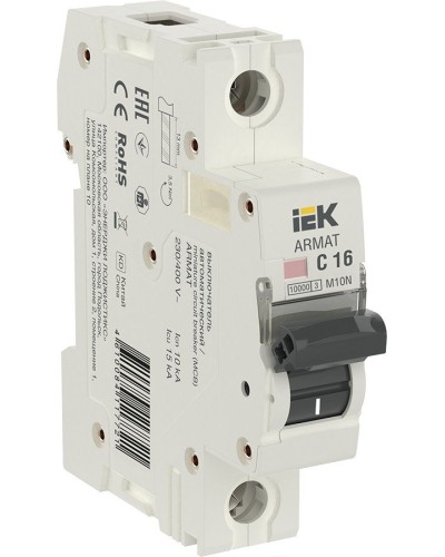 M10N 1P C 16А 10кА ARMAT (AR-M10N-1-C016). Автоматический выключатель. IEK в Уфе