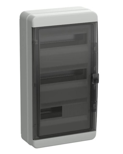 Корпус пластиковый КМПн-36 IP65 TEKFOR (TF5-KP72-N-36-65-K03-K02). Корпус модульный пластиковый черная прозрачная дверь. IEK в Уфе
