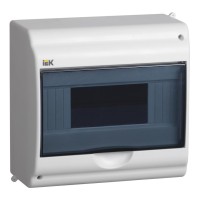 Корпус пластиковый КМПн 2/9-2 IP31 белый KREPTA 3 (MKP42-N-09-31-02). Щиток модульный с прозрачной дверцей, настенный. IEK