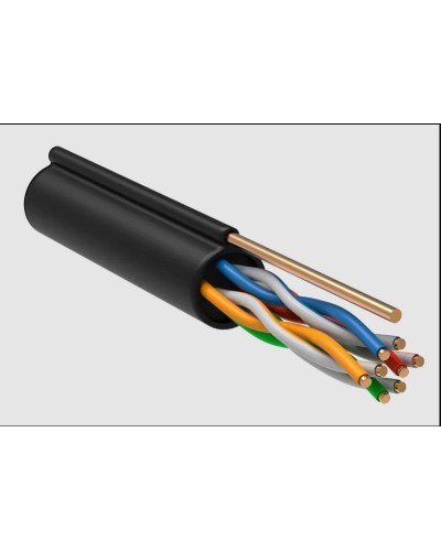 GENERICA U/UTP 5E 24AWG 4PR LDPE трос черный (BC3-C5E04-159-305-R-G). Кабель «витая пара» (LAN) для структурированных систем связи. IEK в Уфе