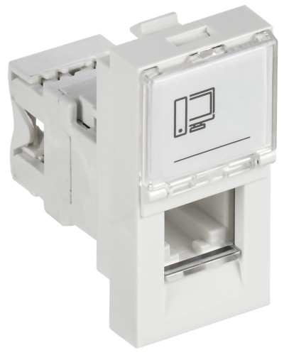 Розетка RJ45 кат.6 PRIMER РКИ-10-00-П-6 белый IEK (PR-KK40D-RI-0-1-C06U-K01). Розетка RJ-45. IEK в Уфе