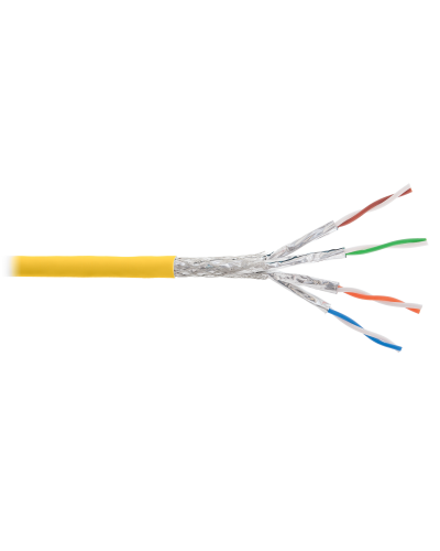 S/FTP, 4pair, Cat7a, Solid, In, LSZH (NKL 4375C-YL). Кабель «витая пара» (LAN) для структурированных систем связи. NIKOLAN в Уфе