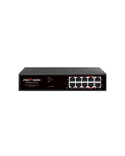 PND-08P-2M v.2. Коммутатор 10-портовый с функцией PoE. Polyvision в Уфе