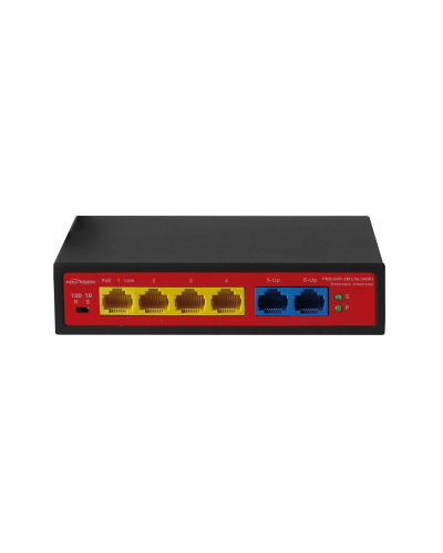 PND-04P-2M Lite (48W). Коммутатор неуправляемый 6-портовый с функцией PoE. Polyvision в Уфе