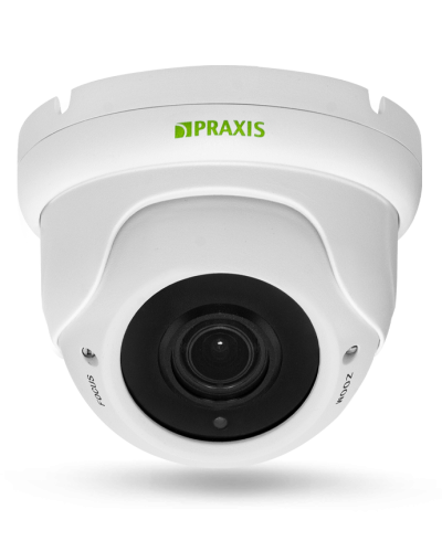 PP-7141IP 2.8-12 AUDIO. Видеокамера IP купольная. Praxis в Уфе