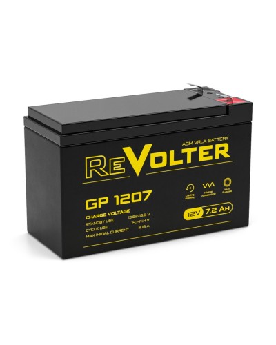 Revolter GP 1207. Аккумулятор автомобильный герметичный свинцово-кислотный. Revolter в Уфе