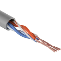 U/UTP, CAT 5e, PVC, 2PR, 24AWG, INDOOR, STRANDED, серый, 305м REXANT (01-0026). Кабель «витая пара» (LAN) для структурированных систем связи. Rexant