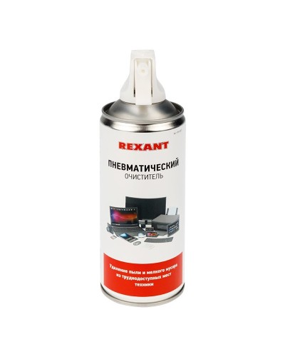 Пневматический очиститель DUST OFF, REXANT, 400 мл, аэрозоль (85-0001): Баллон со сжатым воздухом в Уфе