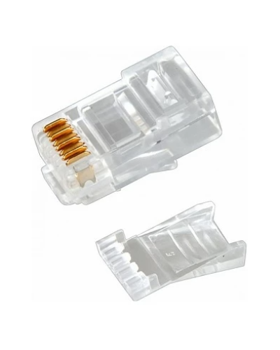 Разъем RJ-45(8P8C) под витую пару, UTP, CAT 6, с вставкой REXANT (05-1031). Разъем RJ-45. Rexant в Уфе