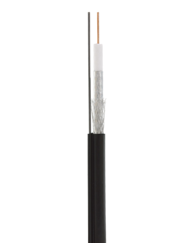 RG-11U, 75 Ом, CCS/Al/Al 83% + ТРОС*1 (бухта 305 м), черный OUTDOOR (01-3021). Кабель коаксиальный радиочастотный. Rexant в Уфе