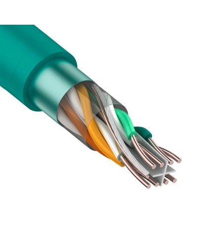 F/UTP, CAT 6, нг(А)-LSLTx, 4х2х0,575мм, 23AWG, INDOOR, SOLID, зеленый, 305м REXANT (01-0171). Кабель «витая пара» (LAN) для структурированных систем связи. Rexant в Уфе
