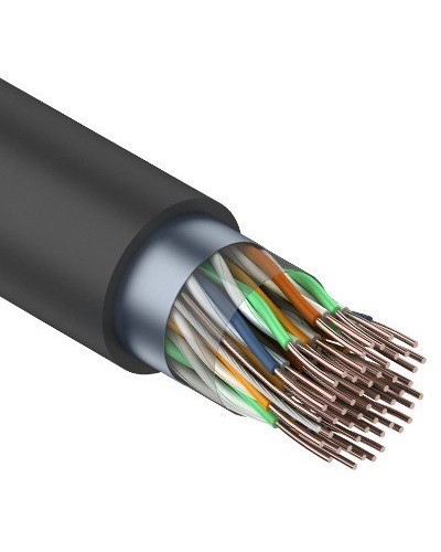 F/UTP, CAT 5, PE, 25PR, 24AWG, OUTDOOR, SOLID, черный, 305м, REXANT (01-1203). Кабель «витая пара» (LAN) для структурированных систем связи. Rexant в Уфе