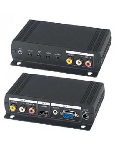 AD001HH. Преобразователь композитного видео и аудиосигналов в VGA и HDMI. SC&T в Уфе