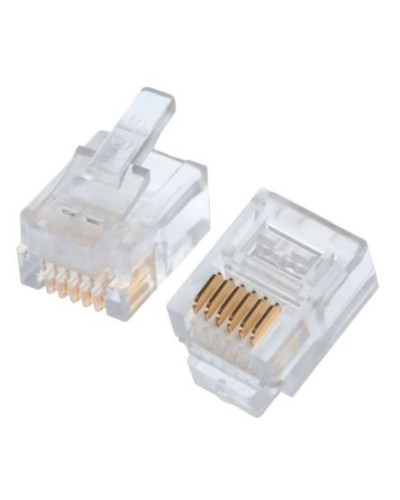 Коннекторы 6P6C (RJ-11) (100шт) (10-0228). Телефонный разъем 6P6C (RJ-11). SUPRLAN в Уфе