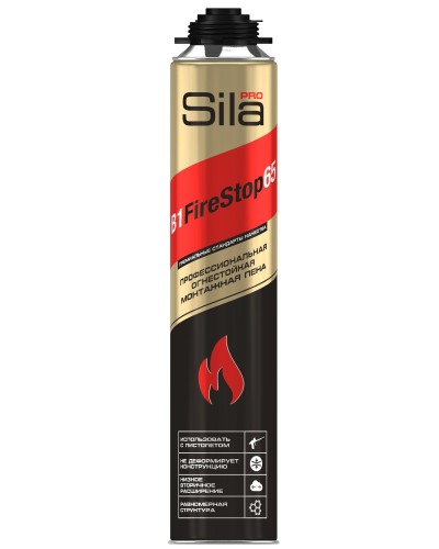 Пена огнестойкая Sila Pro B1 Firestop 65, 850 мл: Пена монтажная профессиональная в Уфе