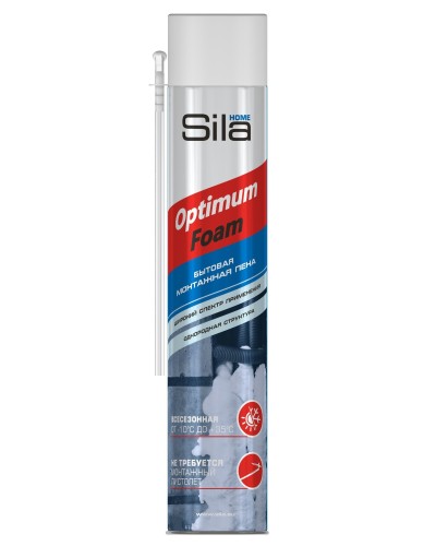 Пена монтажная SILA HOME OPTIMUM FOAM, всесезонная, 750 мл. Пена монтажная. Sila в Уфе