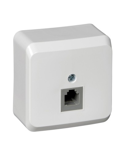 Этюд розетка RJ11 1-местная, о/у, белый (TELA-001B). Розетка телефонная. Systeme Electric в Уфе