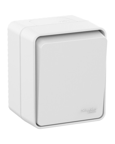 AtlasDesign PROFI54 выключатель 1-клавишный, открытой установки, белый (ATN540111). Выключатель. Systeme Electric в Уфе