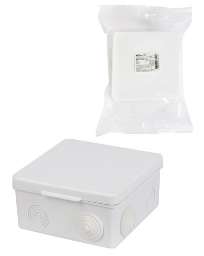 Коробка ОП 100х100х55мм, крышка, IP54, 8вх. (SQ1401-0513). Распаячная коробка. TDM ЕLECTRIC в Уфе