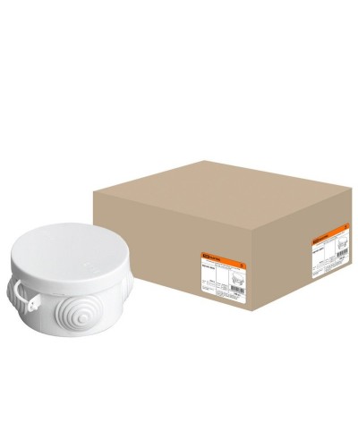 Коробка ОП D65х40мм, крышка, IP54, 4вх. (SQ1401-0501). Распаячная коробка. TDM ЕLECTRIC в Уфе