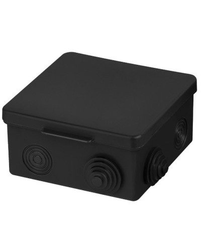 Распаячная коробка ОП 100х100х55мм, крышка, IP54, 8вх., черная TDM (SQ1401-0913). Распаячная коробка ОП. TDM ЕLECTRIC в Уфе