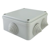 Коробка ОП 100х100х50мм, крышка на винтах, IP55, 6 вх. (SQ1401-1234). Распаячная коробка. TDM ЕLECTRIC
