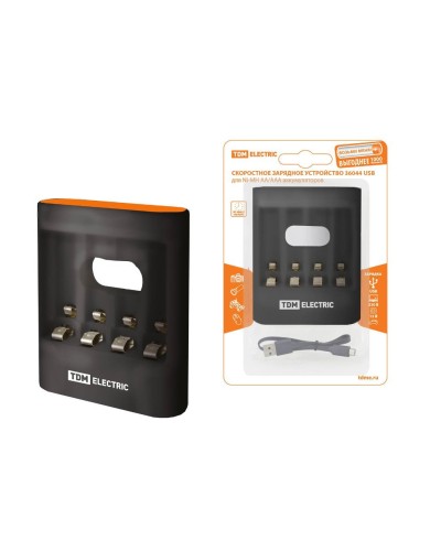 Зарядное устройство 36044 (3600mA 4слота АА/ААА 4 кан.USB) (SQ1702-0100). Зарядное устройство. TDM ЕLECTRIC в Уфе
