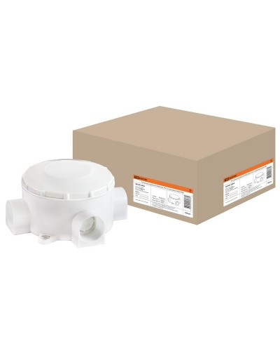 Распаячная коробка ОП D80х35мм, IP42, 3-х рожковая, белая TDM (SQ1401-4004). Распаячная коробка ОП. TDM ЕLECTRIC в Уфе