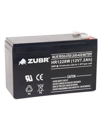 ZUBR HR 1228W (12V, 7,2Ah). Аккумулятор герметичный свинцово-кислотный. ZUBR в Уфе