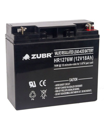 ZUBR HR 1276W (12V, 18Ah). Аккумулятор герметичный свинцово-кислотный. ZUBR в Уфе